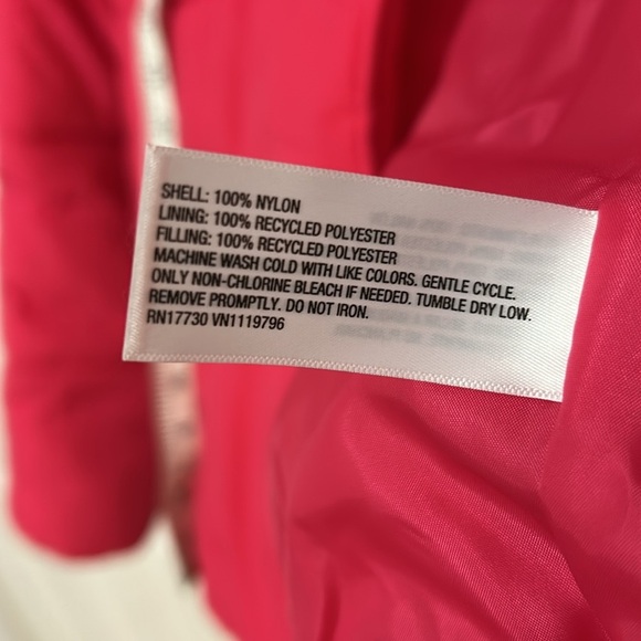 A new day puffer zip up jacket size small pink snap buttons stand-up collar - Picture 8 of 8